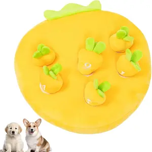*"6 Pcs Giant Carrot Dog Toy - Silent Hide & Seek Puzzle for Small Medium Large Dogs, No-Squeak Plush Enrichment Toys (Oversized Carrot Farm Set), Mental Stimulation Chew Toys for Anxiety Relief"*