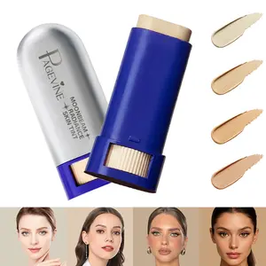 24H Long-Lasting Clear Skin Foundation Stick – Rotating Roller Design, Medium to Natural Coverage, Smooth Concealer for Even Skin Tone & Acne Blemishes