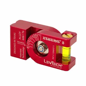 LEVTECH Magnetic Torpedo Level – 8 Angle Marks (0°, 15°, 22.5°, 30°, 45°, 60°, 75°, 90°) | Rare Earth Magnets | Replaceable Vial | Heavy-Duty Aluminum Body Xtreme 8