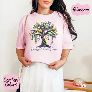 Happy Mardi Gras Bead Tree Shirts