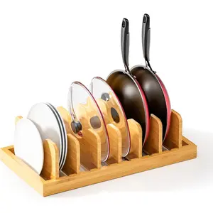 Pot Lid Organizer Pot Lid Holder, Pot and Pan Organizer Drawer Organizer for Pot , Pans,  Boards & Baking Sheets, Dinner Plates,  Containers in Cabinet Storage