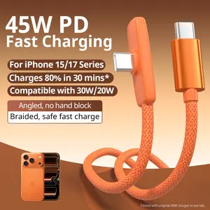 Kaxoe 2.0M Extra Long Portable Braided Type-C to Type-C Fast Charger Cable For iPhone 15-17 Power Bank Car Home Outdoor