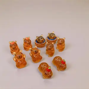 10/20 Pieces Cartoon Cute Glow-in-the-Dark Kirby Capybara Hot-Selling DIY Accessories Creative Desktop Ornaments DIY Hanging Decorations