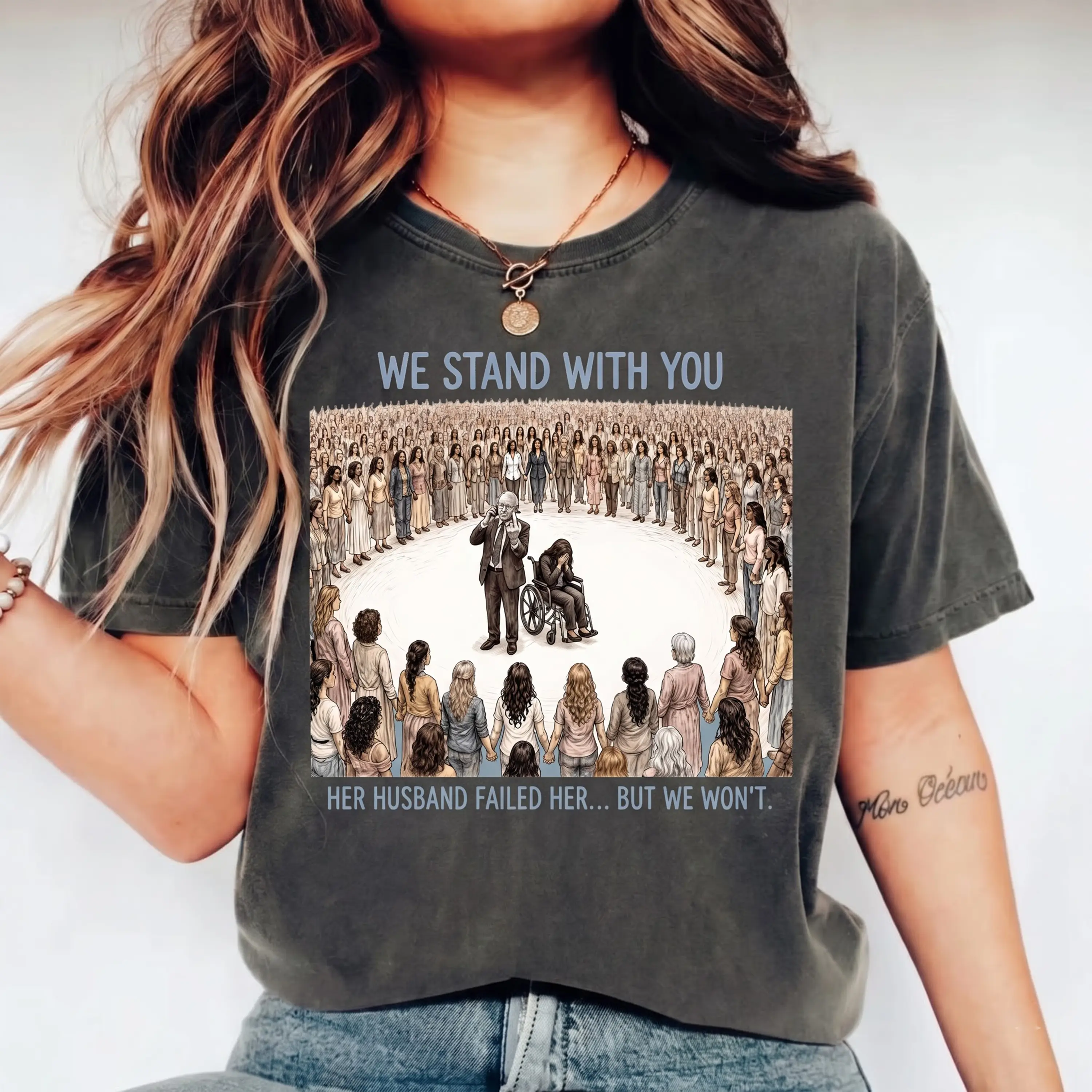 We Stand With You Lindsay Clancy T-shrit for Women for Men Unisex Graphic Tee Streetwear Crewneck Casual Top Clothing