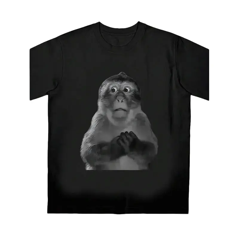 Fun Monkey Shirt, Thinking Monkey Meme Tee, 90s Vintage Bootleg Monkey Top, Gen Z Brain Rot Cringe Shirt,  Unhinged Monkey T-Shirt