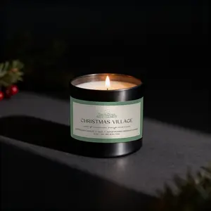 Christmas Village Beeswax Candle