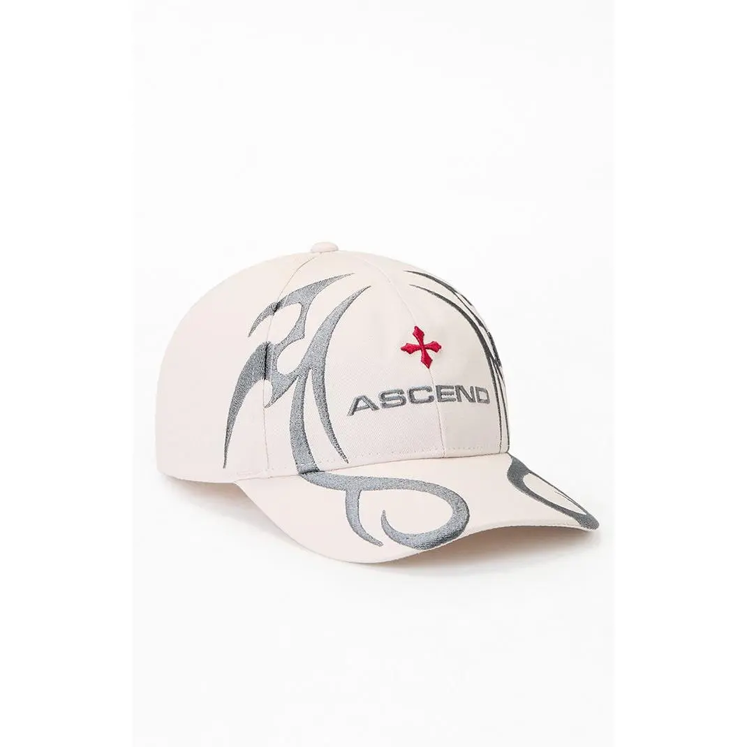 Pacsun Men's Cream Ascend Logo Snapback Hat Pacsun Men's Cream Ascend Logo Snapback Hat