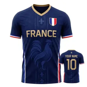 Men's France 3D Soccer Jersey All Over Print, Unisex Football Jersey Short Sleeve New 2026 for WC, Gift Idea