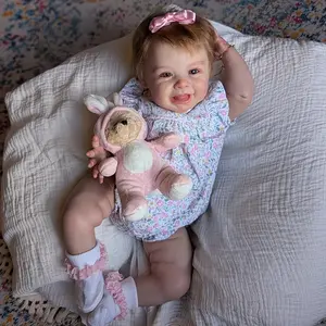 Reborn Kiss-50cm/20inch Lifelike Reborn Toddler Baby Dolls| Realistic Newborn with Hand Rooted Hair, Cute Doll Toy for Kids Gift, Vinyl Birthday lovely Gift collection, look real life cute girl
