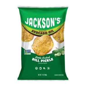 Dill Pickle Kettle Chips in Avocado Oil 7oz (Pack of 6)