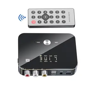 BT 5.0 Wireless Receiver Transmitter Multifunction, NFC Support Low Latency HD Audio Adapter, Streaming Music Converter Essential for Home Theater Car Audio Smartphone Tablet TV Devices