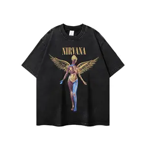 Nirvana Merch Tee with Iconic Angel Design for Classic Rock Fans