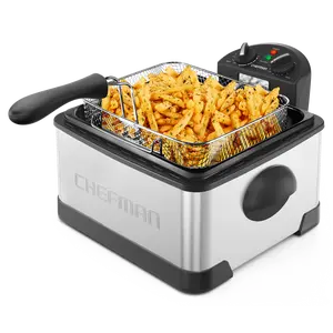Chefman 4.5L Deep Fryer, XL Capacity, Adjustable Temperature & Timer - Stainless Steel