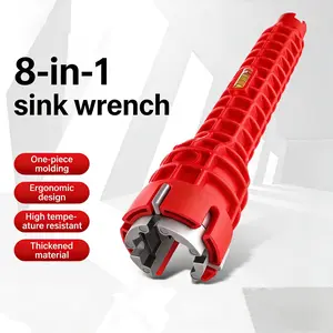 8-In-1 Basin Nut Wrench, Faucet and Sink Installation Tool, Multi-Functional Wrench, Essential Plumbing Tool, Easy-To-Use Design