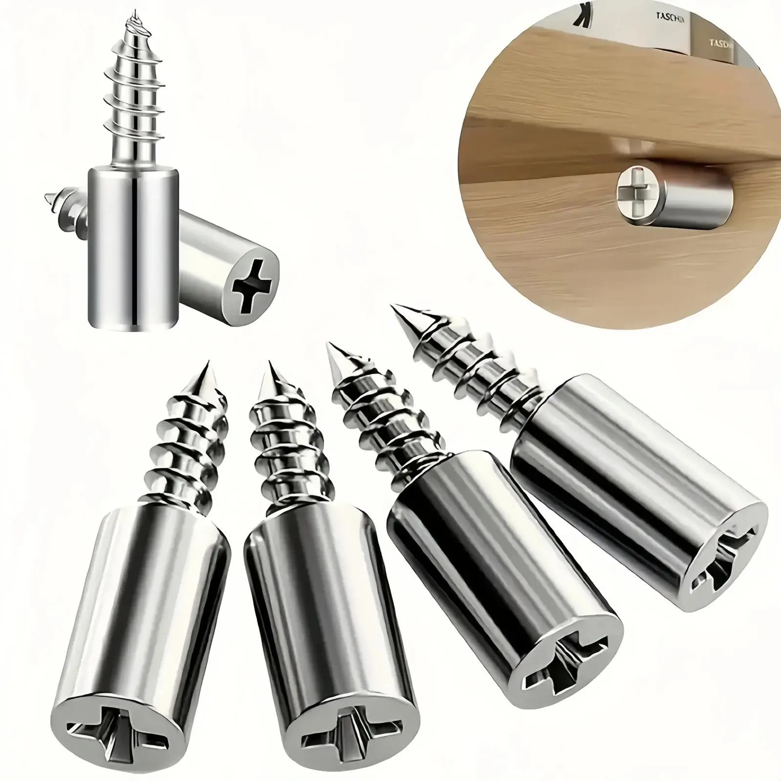 40Count Heavy Duty,Durable Self-Tapping Screws,Shelf Support Pegs,Shelf Pins with Non-Slip Sleeve,Cabinet Shelf Pegs for Kitchen Utensils,Bookcases and Wardrobes,Fixed Support Self-Tapping Cross Screw.