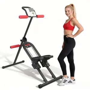 Stable High Stepper & Stair Stepper Machine w/Handlebar, Easy-to-Assemble Gym Stuff with Extended Step Range for Legs, Core & Glute Workouts