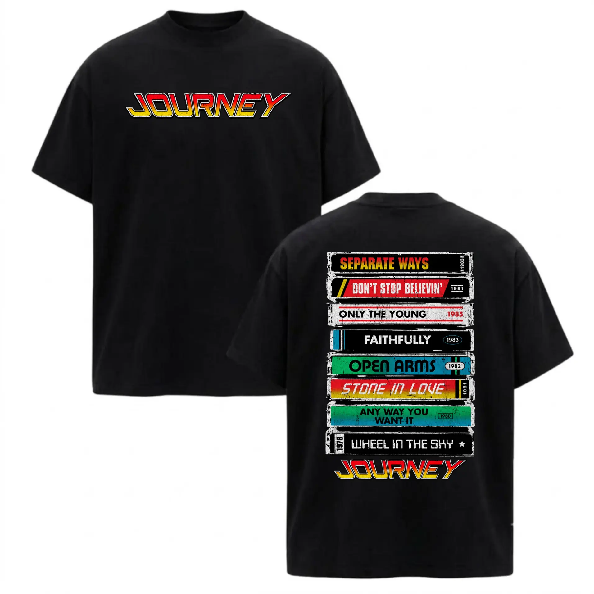 Journey Band T-Shirt, Vintage Rock Music Tee, Don't Stop Believin' Shirt, Classic Rock Band Gift, 70s 80s Rock Apparel