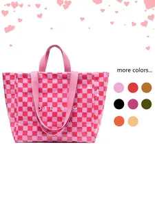 Women's PVC Waterproof Lightweight Tote Bag, Versatile Bag, Large Capacity Commuter Bag, Durable Design Bag for Daily Use & Travel Essentials, Valentine's Day Gift