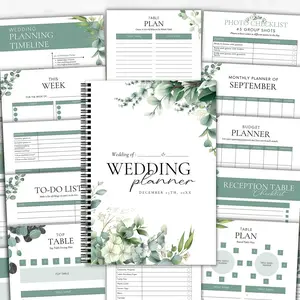 Perfect Wedding Planner Book A4 Coil, Dream Organizer for Weddings, From Love at First Sight to I Do, Essential Planning Guide, Weekly Planner, Monthly Budget Planner