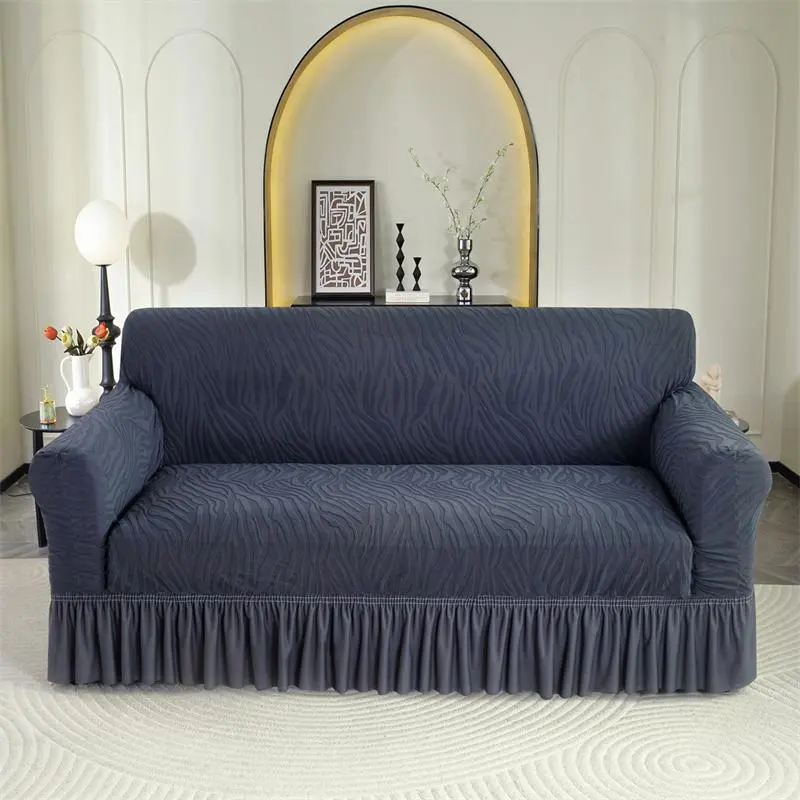 Solid Color Jacquard Sofa Cover, Washable Sofa Cover, 1 Count Dustproof Sofa Slipcover, Sofa Protector for Home Living Room, Slipcovers For Couches And Sofas, Sofa Couch Covers