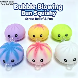 Stress Relief Dumpling Surprise Blind Box, Bubble Blowing Realistic Dumpling Toy, Soft Sensory Squishy Toy, Cute Desktop Gift