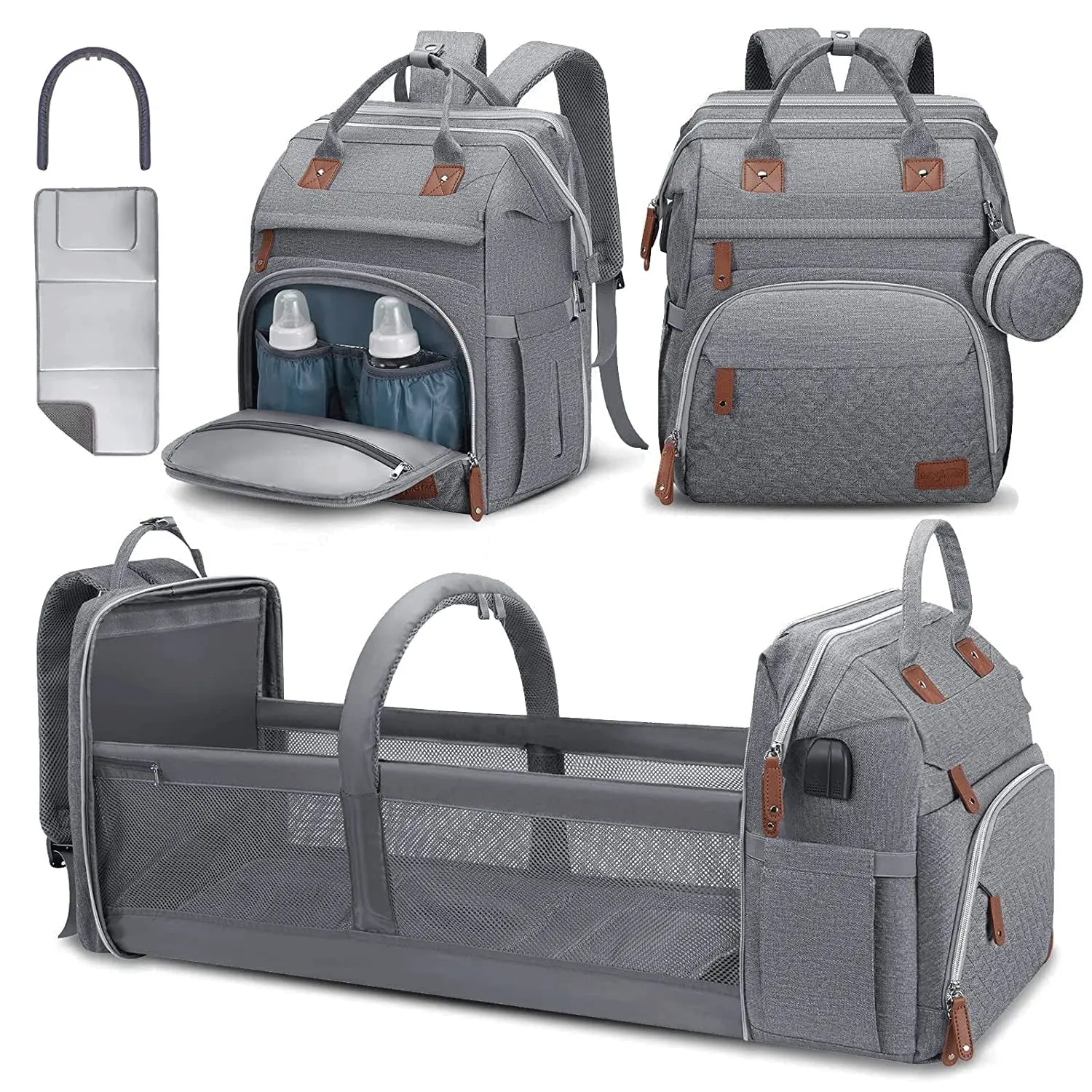 Diaper Bag Backpack,Baby Diaper Bags, Multifunctional Travel Diaper Waterproof Backpack for Baby Boy & Girls,