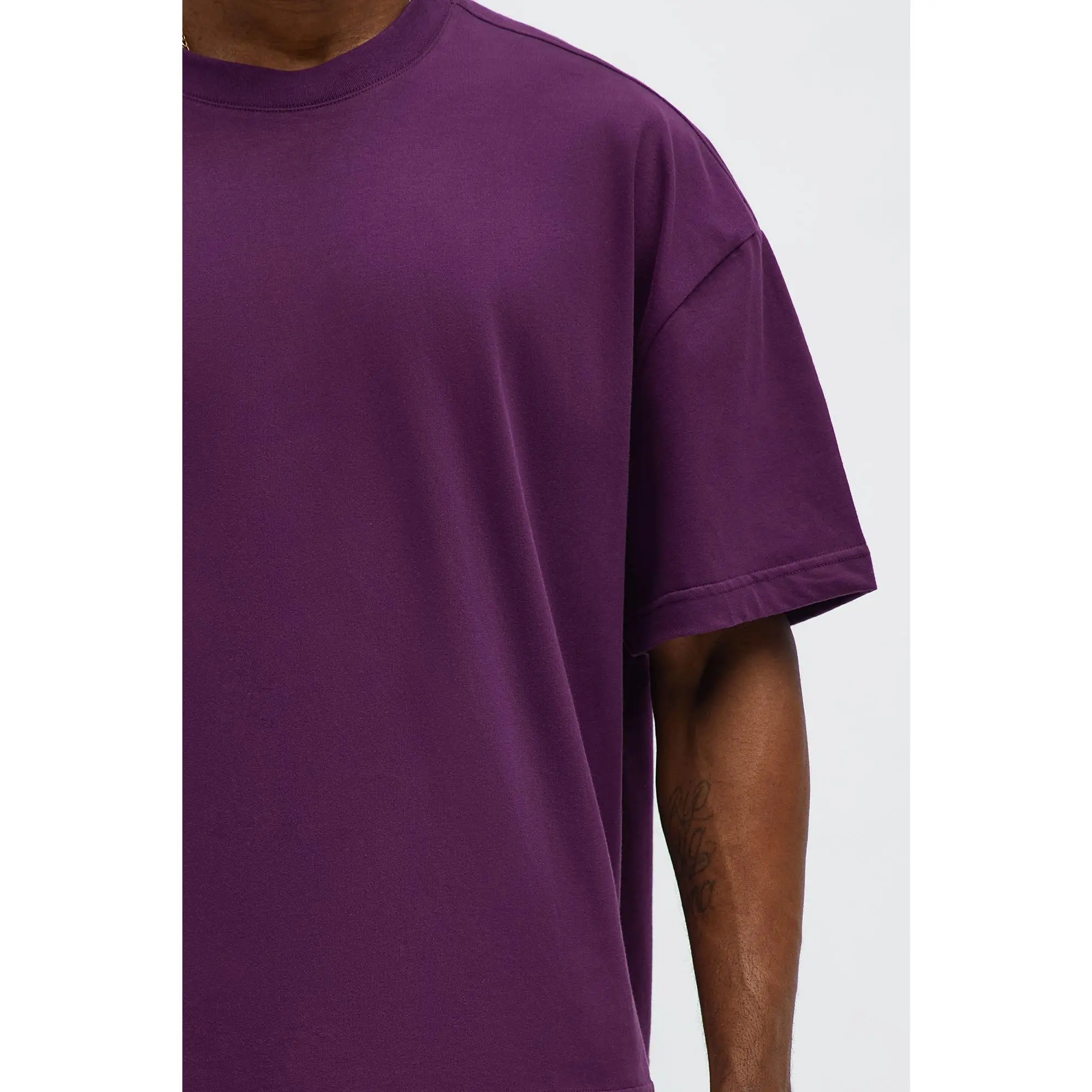 Boxy Premium Midweight Tee - Plum - TikTok Shop