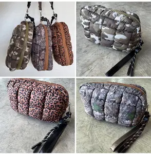 Puffer Clutch Bag Camo and Cheetah Prints