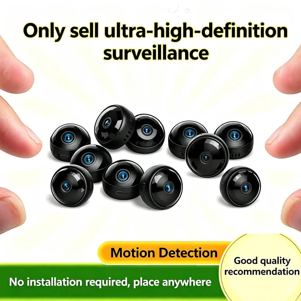 Brand Q only sells super high definition version mini small camera wireless plug-in mobile phone remote no network HD night vision home camera not plug-in punch smart charging monitor recorder WIFI indoor and outdoor suit home
