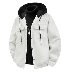 Large Size Men's Jacket for Spring and Autumn, Trendy Brand Plus Size Hooded Coat, Men's Top, Men's Long Sleeve Colorblock Hooded Jacket, Windproof Warm Casual Versatile Suitable for Daily Outings