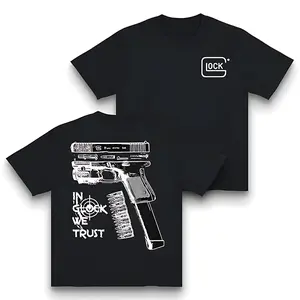 Fashion Designer TShirts Graphic Tees with Glock Gun Culture Firearm Enthusiast- Short Sleeve Unisex Shirt for Men & Women Casual All Seasons Crewneck Machine Washable Fitted Tee Menswear Top Stylish Streetwear Novelty Graphic T Shirt funny tshirt