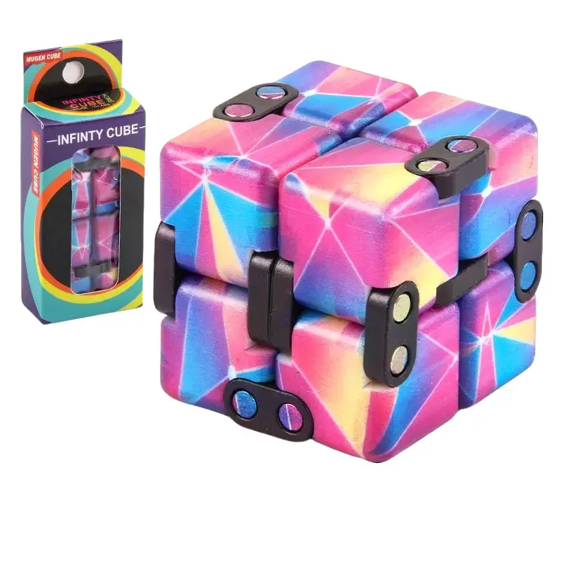 Plastic Unisex Cubical Infinity Cube Fidget Hand Strengthener - 1 Size Stress Relief Sensory Desk Toy, Ideal for Halloween Gifts, Party Favors