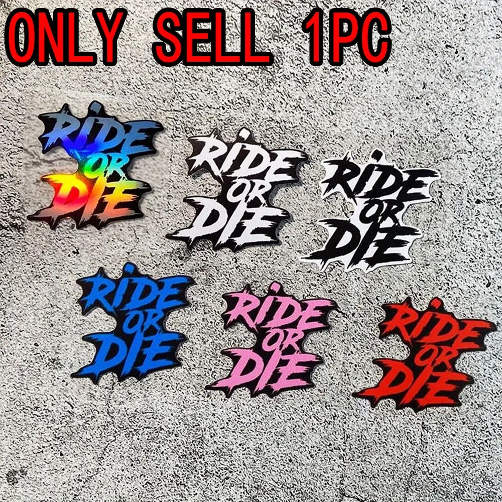 Ride Or Die Letter Pattern Car Sticker, Car Decorative Sticker, Car Decals, Waterproof Vinyl Decal, Riding Party Personalized Sticker for Motorcycle Helmet, Fuel Tank, Bike Frame, Fork, Sticker For Cars, Motorcycle Stickers, Vehicle Exterior Decoration