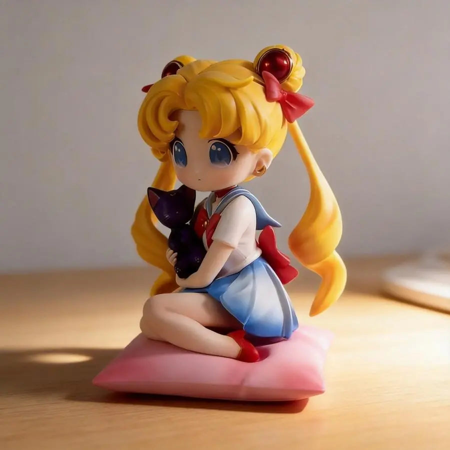 Anime Style Chibi Style Usagi Tsukino Anime Decoration Figure from Sailor Moon - 13cm Collectible Model