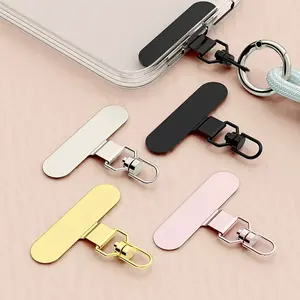 Upgraded 360 Degree Rotating Stainless Steel Phone Lanyard Connector, Ultra-Thin Patch Design, Universal Safety Strap Accessory