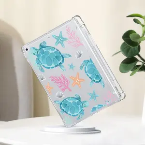 Cute Turtle Pattern Tablet Case with Pen Slot, Tablet Protective Cover, Tablet Protector Compatible with iPad Air4/5 10.9 Inch, iPad 10 Generation, Samsung Tab A7 Lite 8.7"