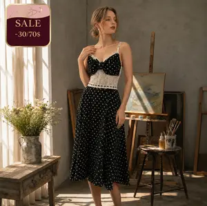 Vintage Spot Tea Corset Dress-LuminaVenus Dresses Anderson Dress Wedding  Curvy Prom Women Black Lace Addison Party Wedding Guest Ladies Clothes Formal Adjustable Aesthetic