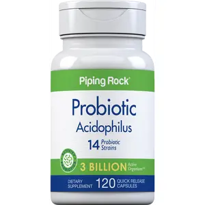 Piping Rock Probiotic Acidophilus Capsules for Women and Men | 3 Billion Live Cultures | 120 Pills | 14 Strains Supplement | Non-GMO, Gluten Free