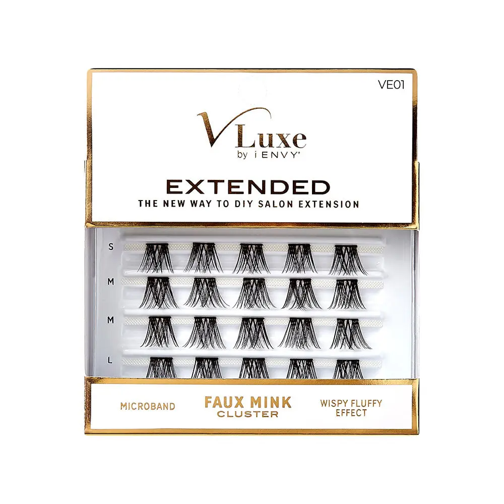 VLuxe By i•ENVY Extended Faux Mink Cluster Lashes