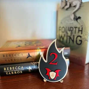 Fourth Wing Flame Section patch shelf decor