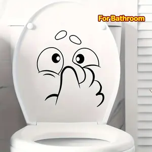 1PC Hardcore Funny Humor Style "Toilet Cover Nose Gesture" Car Sticker, Automobile Decals, Decal For Cars, Suitable for Car Bodies, Motorcycle Side Panels, Personalized Decal for Funny Humor Culture and Personalized Attitude Enthusiasts