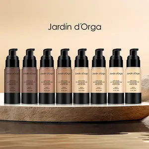 Jardin d'Orga Foundation Waterproof 24-Hours Long Lasting Matte Smooth Flawless Makeup Liquid Foundation Full Coverage Students Beginner Skin Base for All Skin Types 8 Shade Lightweight 30ml Breathable Oil Control Cosmetic Concealer