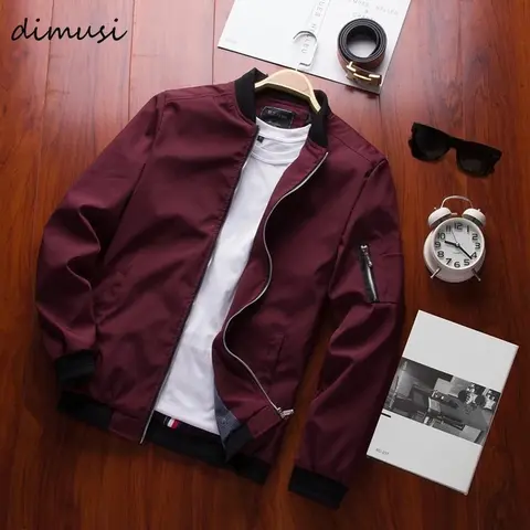 Spring Men's Slim Fit Lightweight Sports Jacket Casual Bombers Jacket high quality Fabric Menswear Zipper Coats Collared Long Sleeves Polyester Pockets Sportswear Longsleeves daily wear