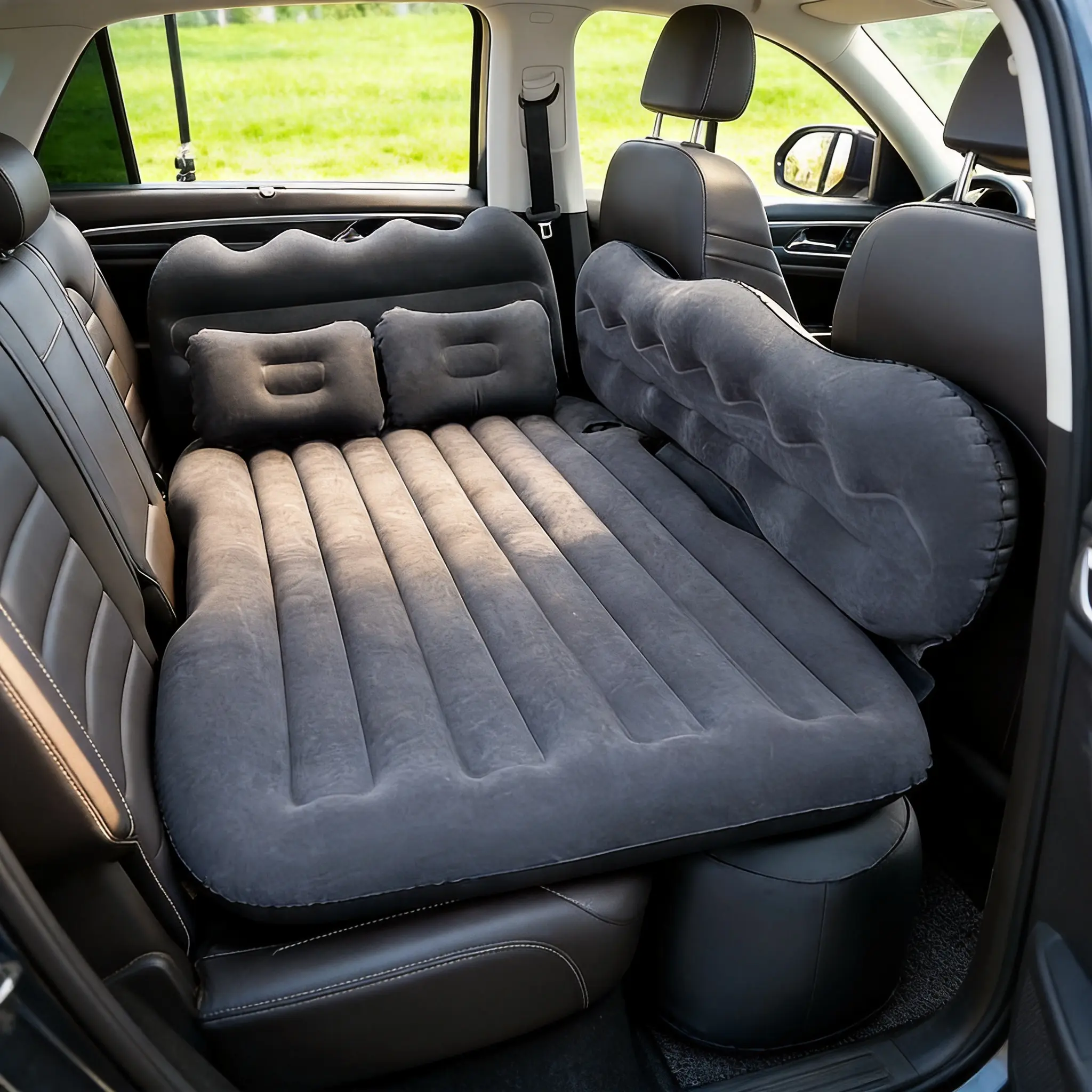 Multifunctional portable car back seat mattress air cushion with inflation pump,adjustable inflatable mattress,suitable for SUV,home,outdoor camping,self-driving travel bed canopy ideal birthday holiday gift outdoor kids stuff for big playhouse star light