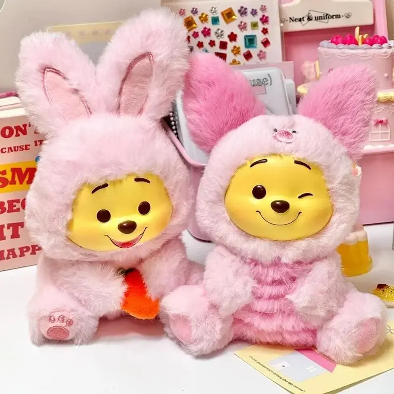 Disney Winnie the Pooh Series Mischievous Party Vinyl Plush Mystery Box,5.31"-8.46" Plush Pendant Blind Box,Cute Keychain Plush Toy, Cute Collectible Figure with Snap Strap for Bags, Toys, and Gifts,Birthday Holiday Gift for Adults,Teen or Kids Summerwins
