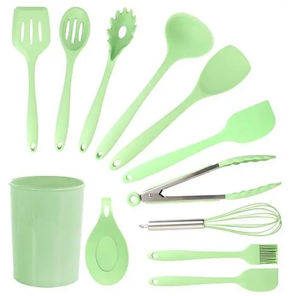 MegaChef Mint Green Silicone Cooking Utensils, Set of 12 MegaChef Mint Green Silicone Cooking Utensils, Set of 12