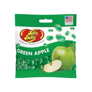 Jelly Belly Green Apple Flavored Jelly Beans 3.5 oz Peg Bag - Made in USA with Ingredients from Around the World Candy Bonbon Sweet Snack