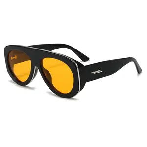 Retro Oversized Aviator Sunglasses for Women Men 70s Style  UV400 Protection Luxury Thick Frame Fashion Shades Lightweight Durable Comfortable Fit  shades