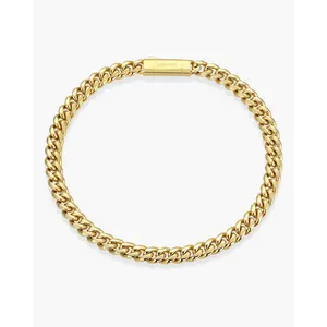 JAXXON Cuban Link Bracelet 5mm - Gold - Waterproof - Box Clasp