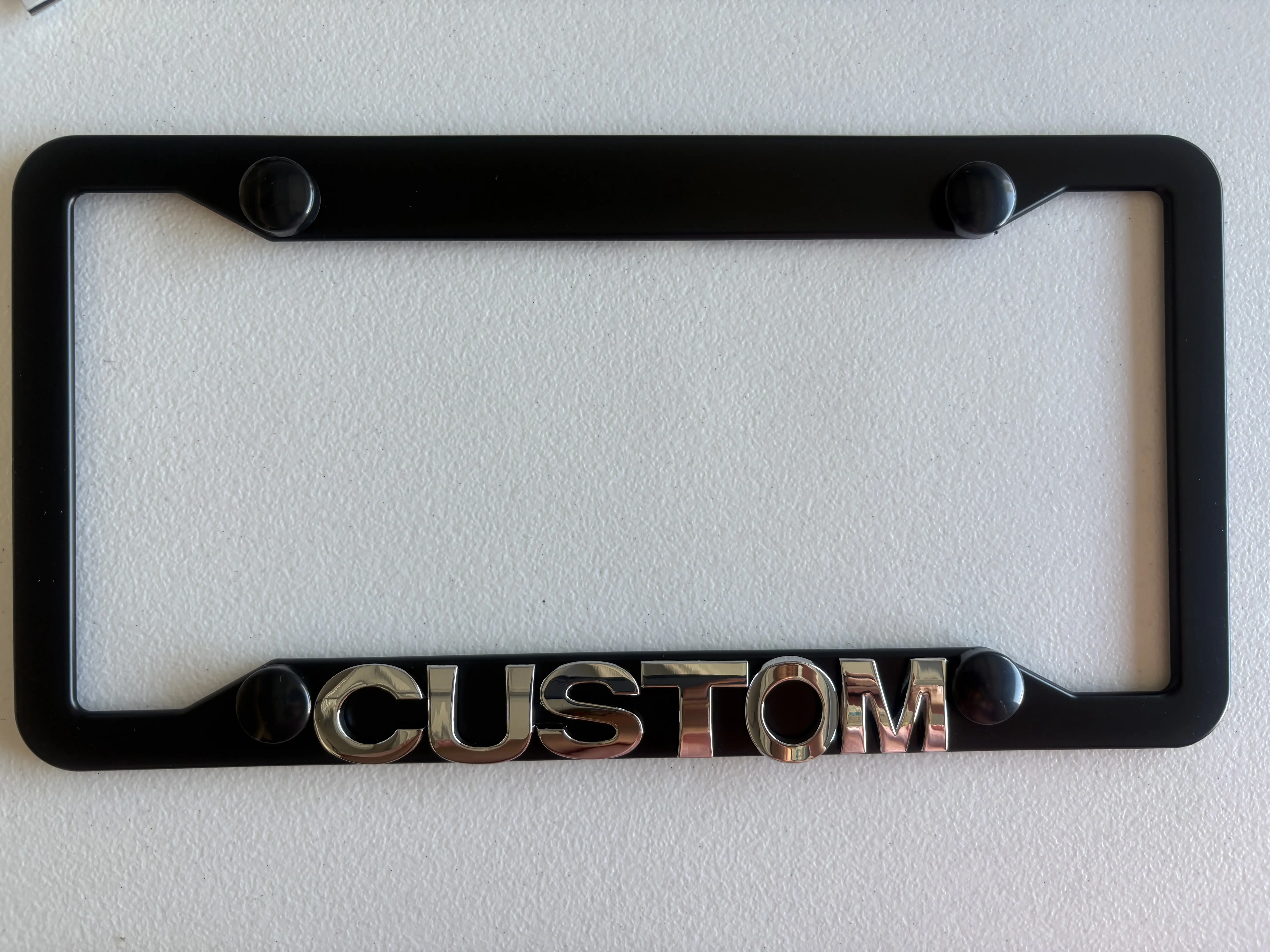 Custom Personalized DIY Car License Plate Frame Metal Holder with Chrome Letters Numbers Unique Vehicle Name Model America Style